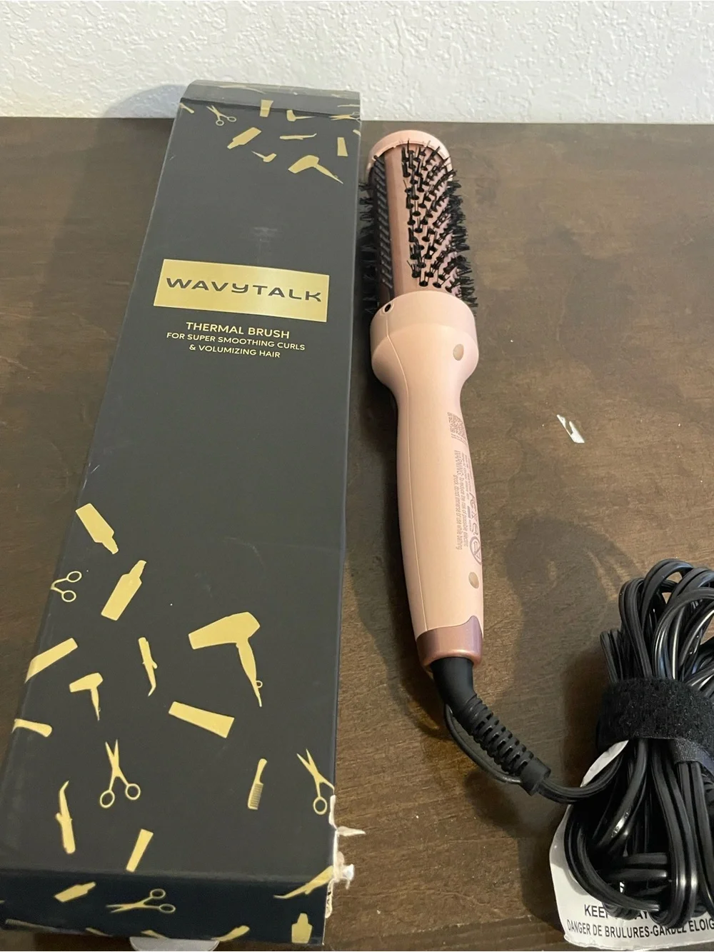 WAVYTALK Pink Thermal Round Brush - Volumizing Hot Air Brush